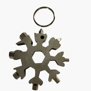 Metal Snowflake Multi Tool Keychain With 18 In1 Functions